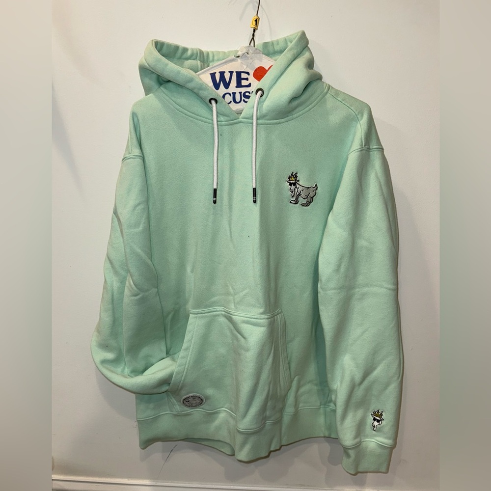 GOAT Hoodie. Size Large. Mint Color. Worn Once.